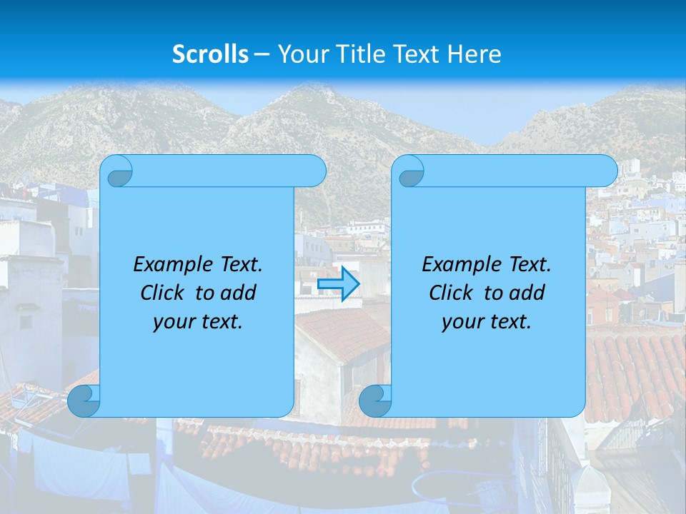 A View Of A City With Mountains In The Background PowerPoint Template
