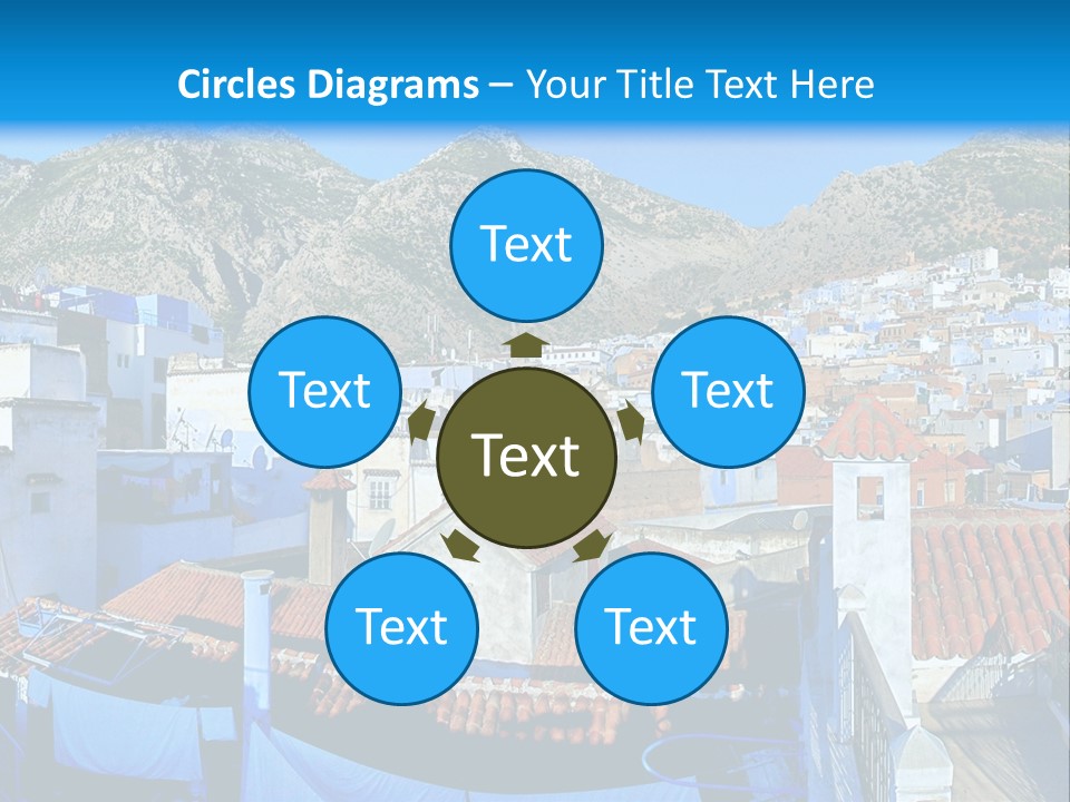 A View Of A City With Mountains In The Background PowerPoint Template