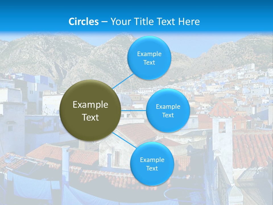 A View Of A City With Mountains In The Background PowerPoint Template