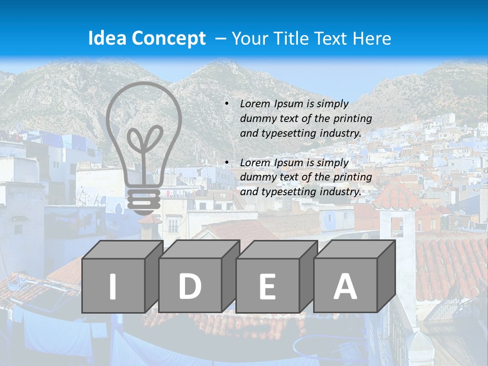 A View Of A City With Mountains In The Background PowerPoint Template