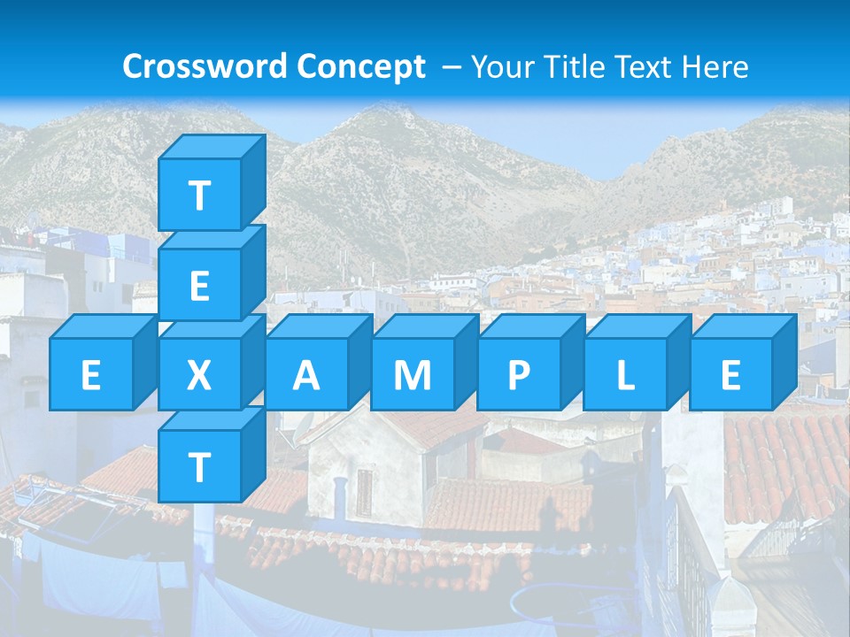 A View Of A City With Mountains In The Background PowerPoint Template