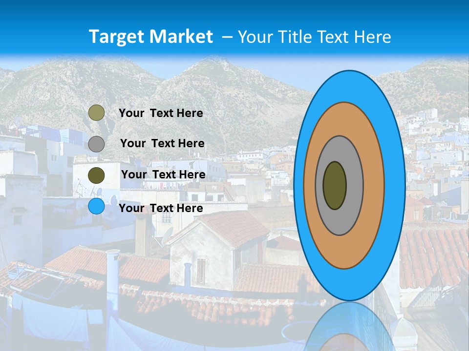 A View Of A City With Mountains In The Background PowerPoint Template