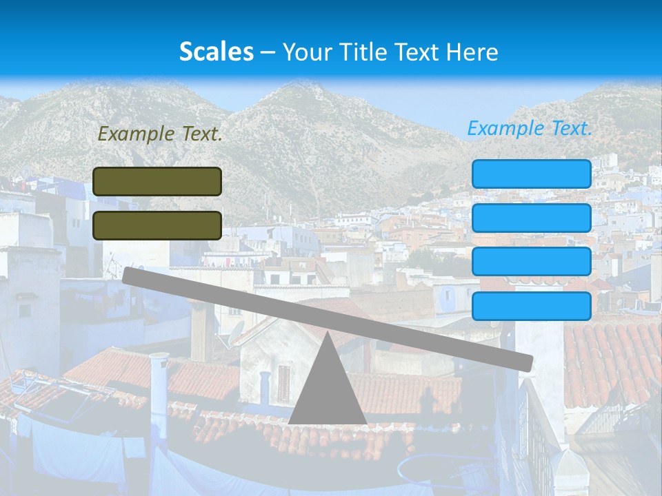 A View Of A City With Mountains In The Background PowerPoint Template