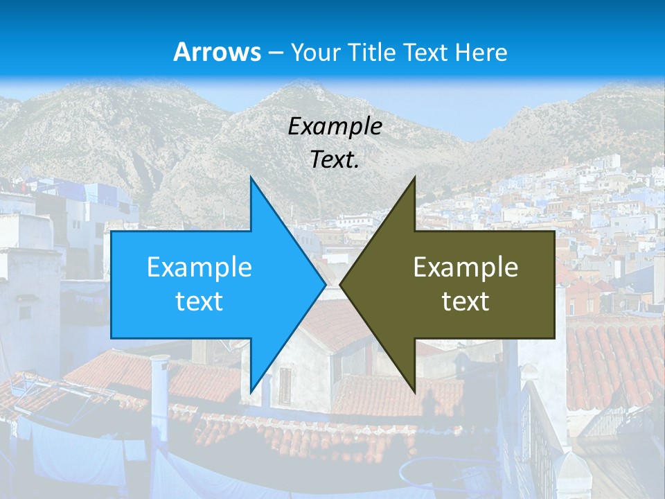 A View Of A City With Mountains In The Background PowerPoint Template