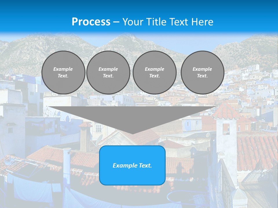 A View Of A City With Mountains In The Background PowerPoint Template