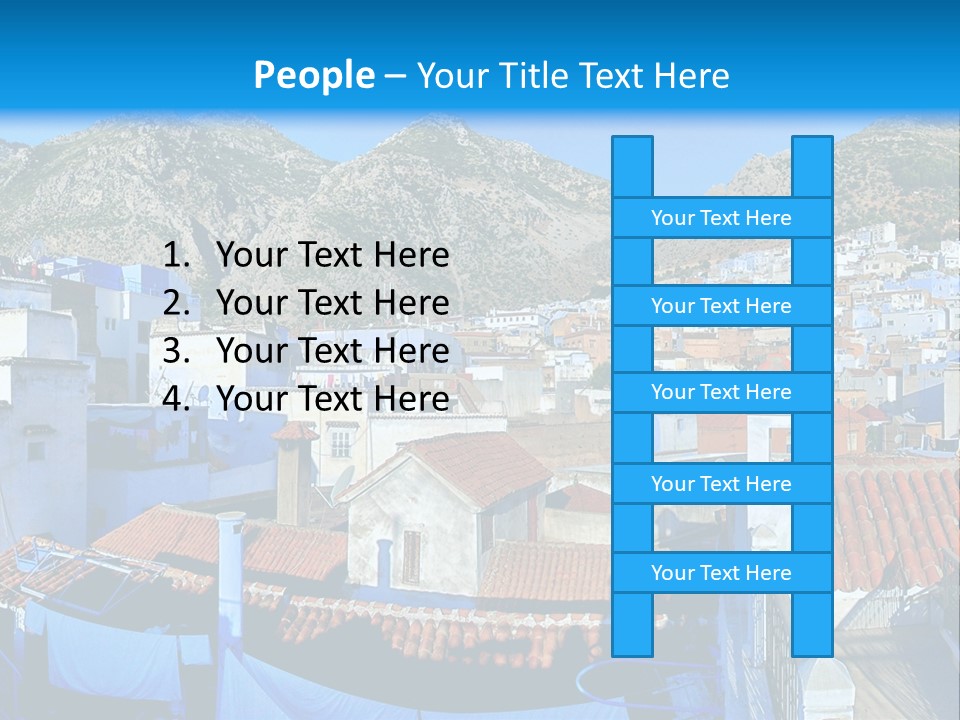 A View Of A City With Mountains In The Background PowerPoint Template