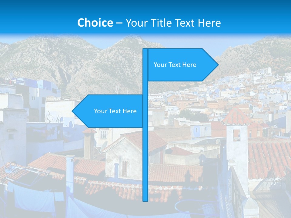 A View Of A City With Mountains In The Background PowerPoint Template