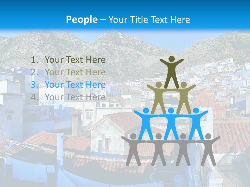 A View Of A City With Mountains In The Background PowerPoint Template