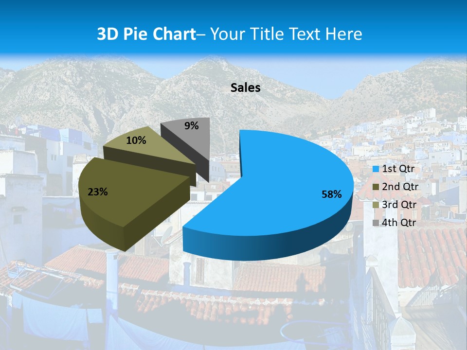 A View Of A City With Mountains In The Background PowerPoint Template