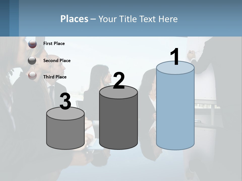 A Group Of Business People Sitting Around A Table PowerPoint Template