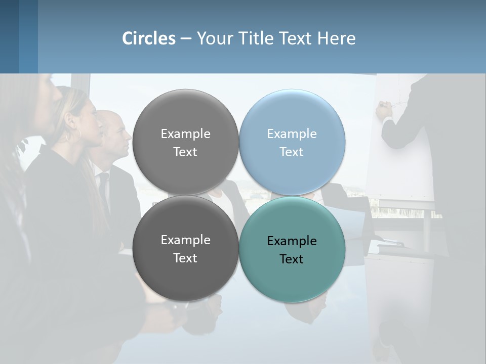 A Group Of Business People Sitting Around A Table PowerPoint Template