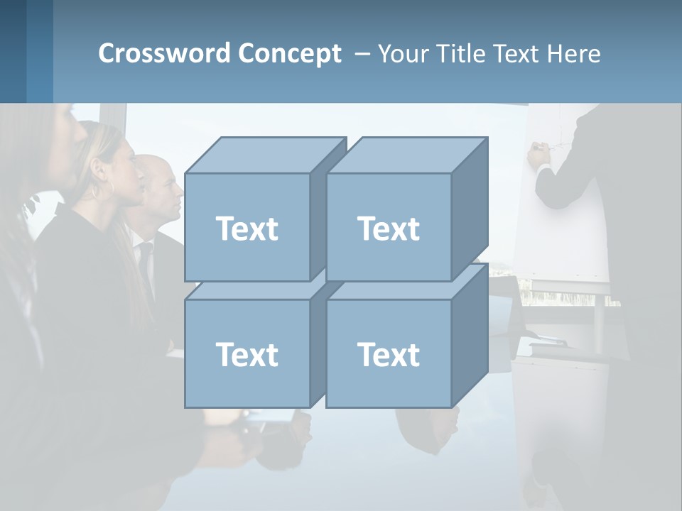 A Group Of Business People Sitting Around A Table PowerPoint Template