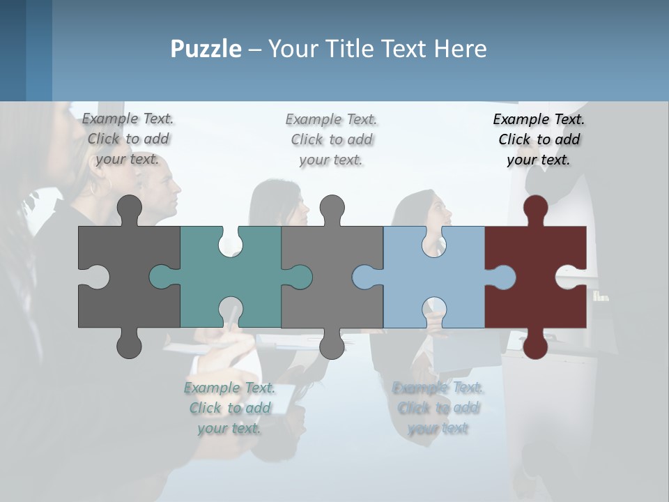 A Group Of Business People Sitting Around A Table PowerPoint Template