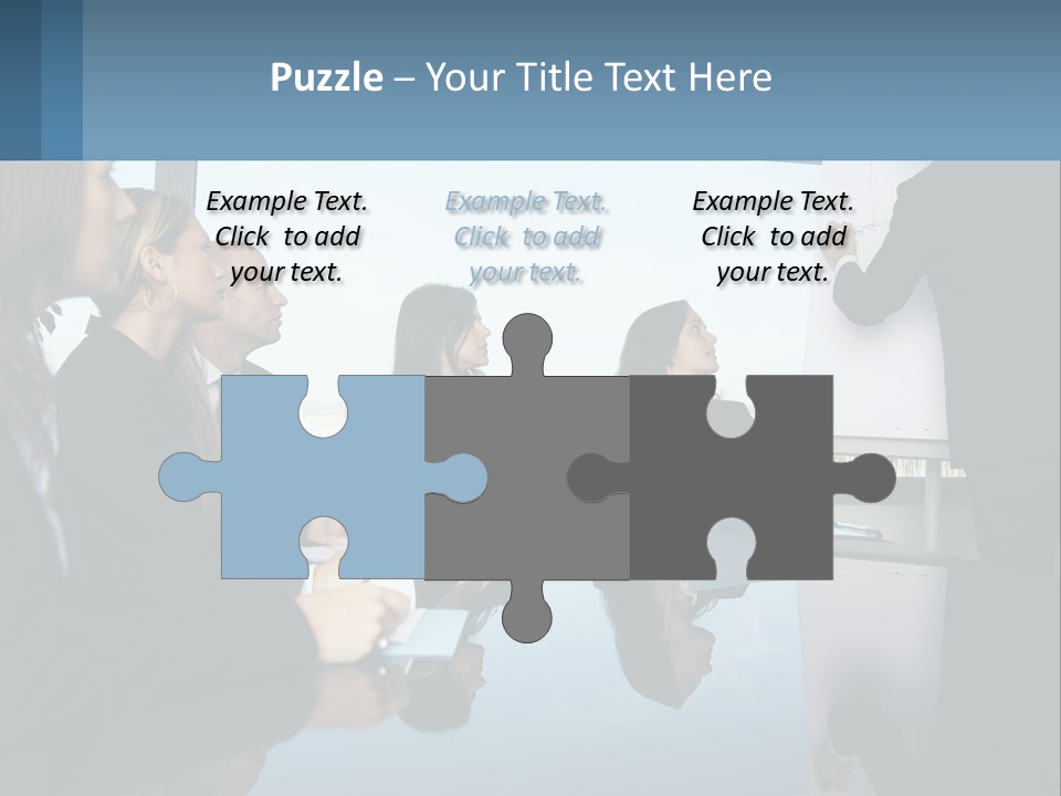 A Group Of Business People Sitting Around A Table PowerPoint Template