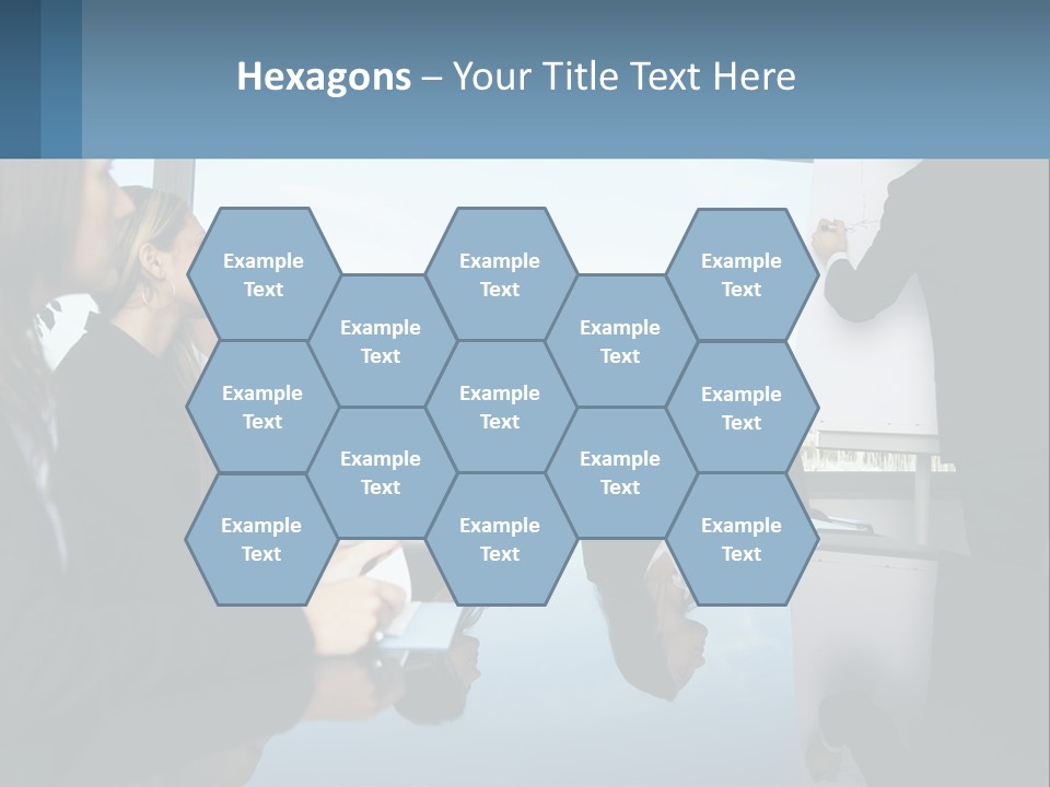 A Group Of Business People Sitting Around A Table PowerPoint Template