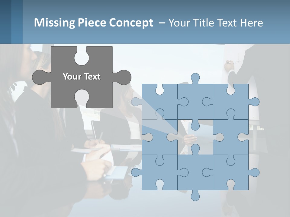 A Group Of Business People Sitting Around A Table PowerPoint Template