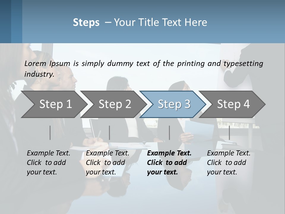 A Group Of Business People Sitting Around A Table PowerPoint Template