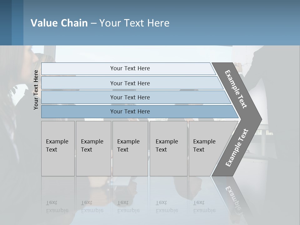 A Group Of Business People Sitting Around A Table PowerPoint Template