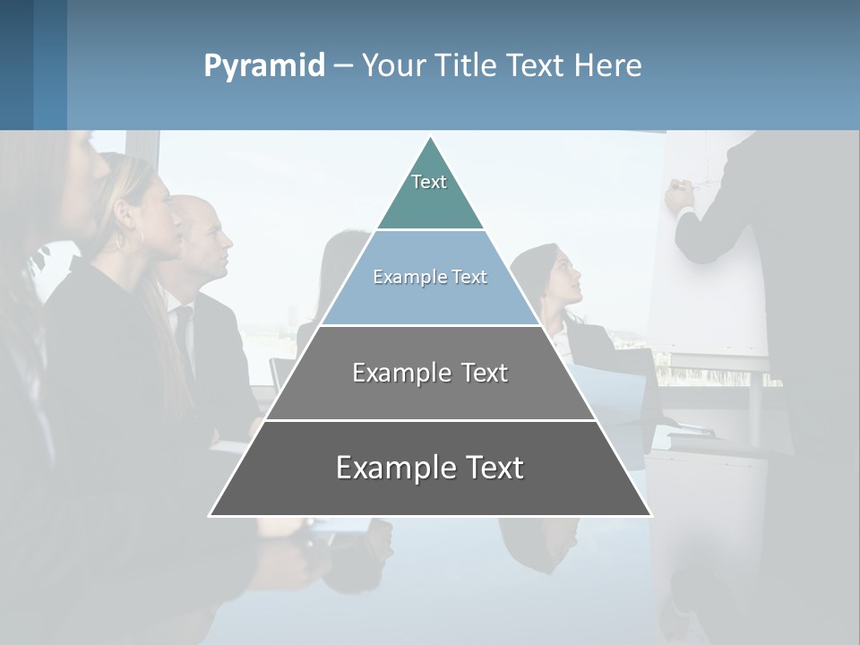 A Group Of Business People Sitting Around A Table PowerPoint Template
