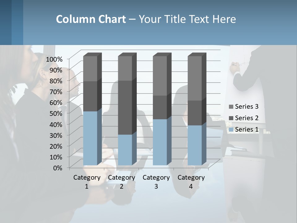 A Group Of Business People Sitting Around A Table PowerPoint Template