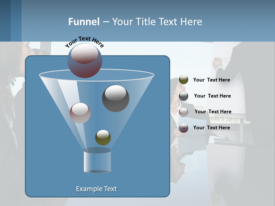 A Group Of Business People Sitting Around A Table PowerPoint Template