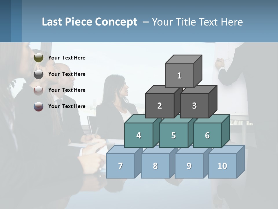 A Group Of Business People Sitting Around A Table PowerPoint Template