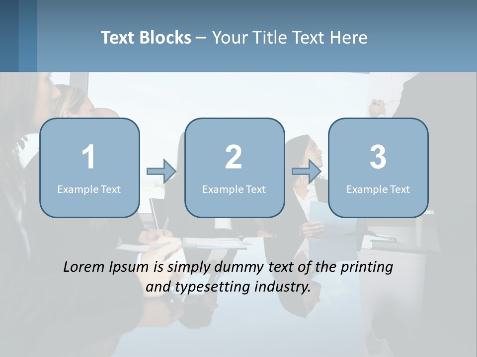 A Group Of Business People Sitting Around A Table PowerPoint Template