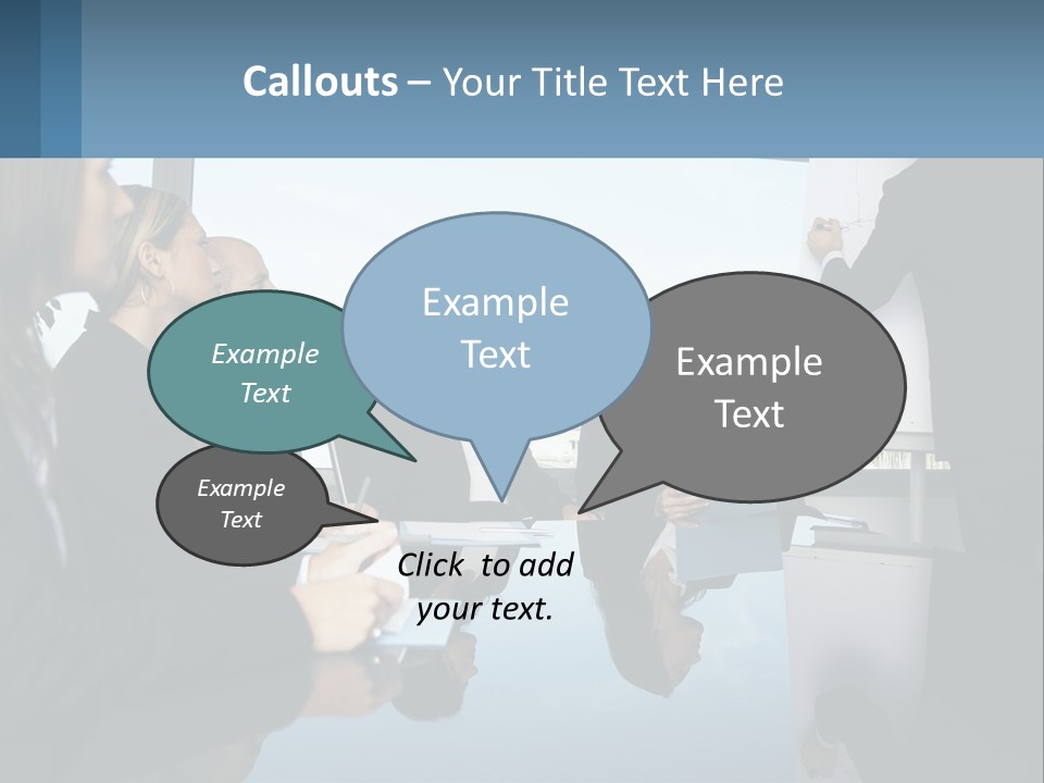 A Group Of Business People Sitting Around A Table PowerPoint Template