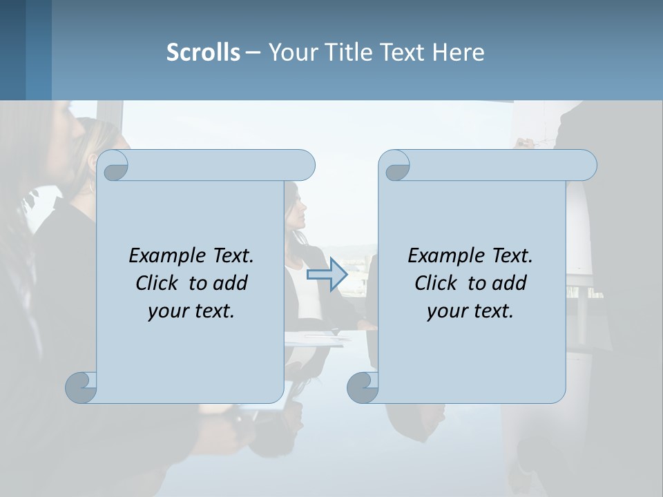 A Group Of Business People Sitting Around A Table PowerPoint Template