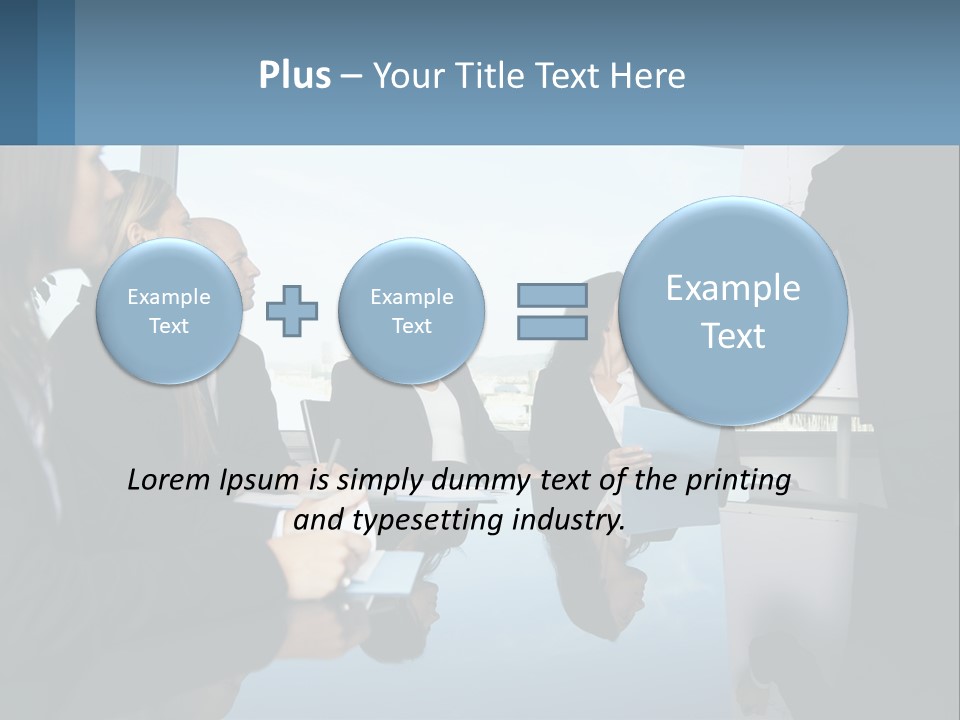A Group Of Business People Sitting Around A Table PowerPoint Template