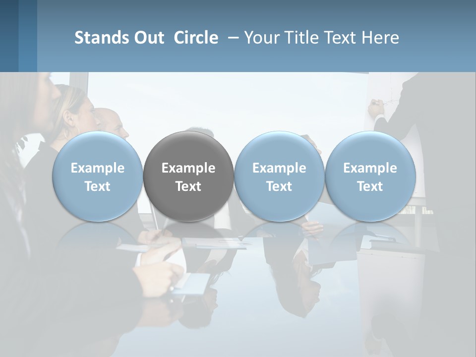 A Group Of Business People Sitting Around A Table PowerPoint Template