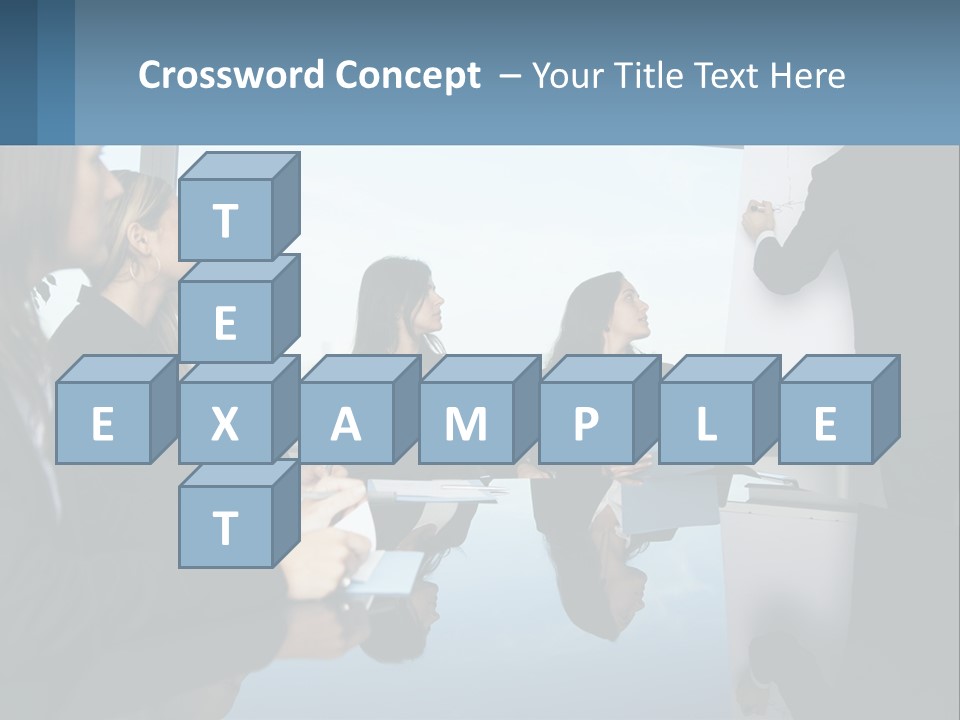 A Group Of Business People Sitting Around A Table PowerPoint Template