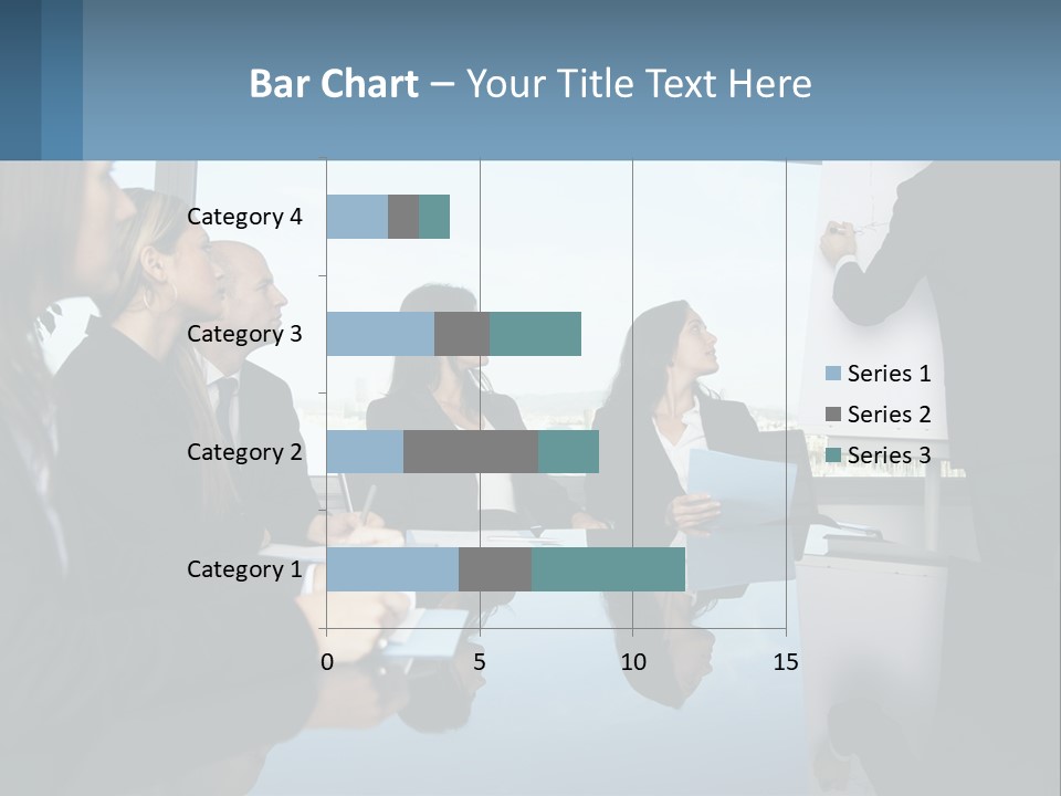 A Group Of Business People Sitting Around A Table PowerPoint Template