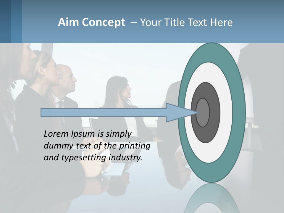 A Group Of Business People Sitting Around A Table PowerPoint Template