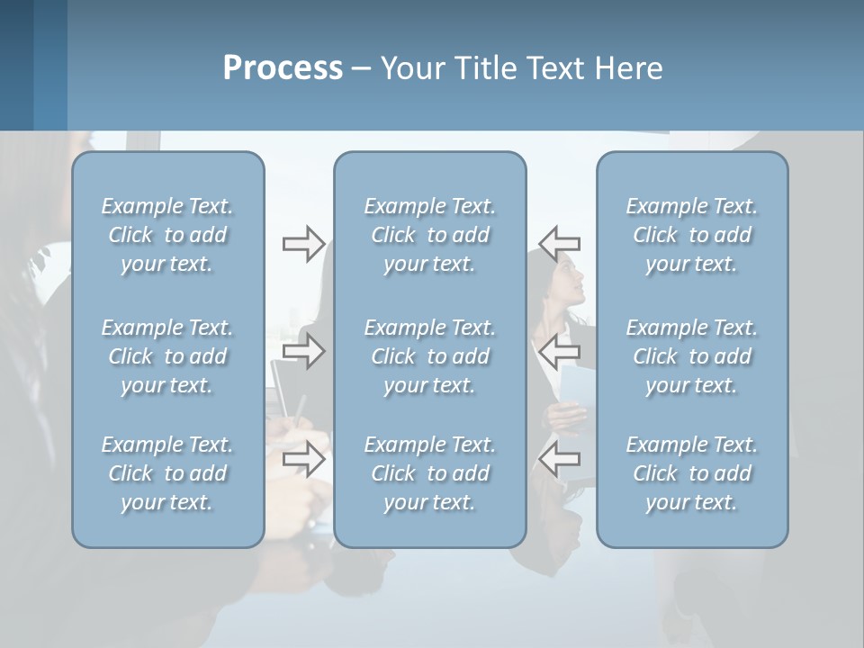 A Group Of Business People Sitting Around A Table PowerPoint Template