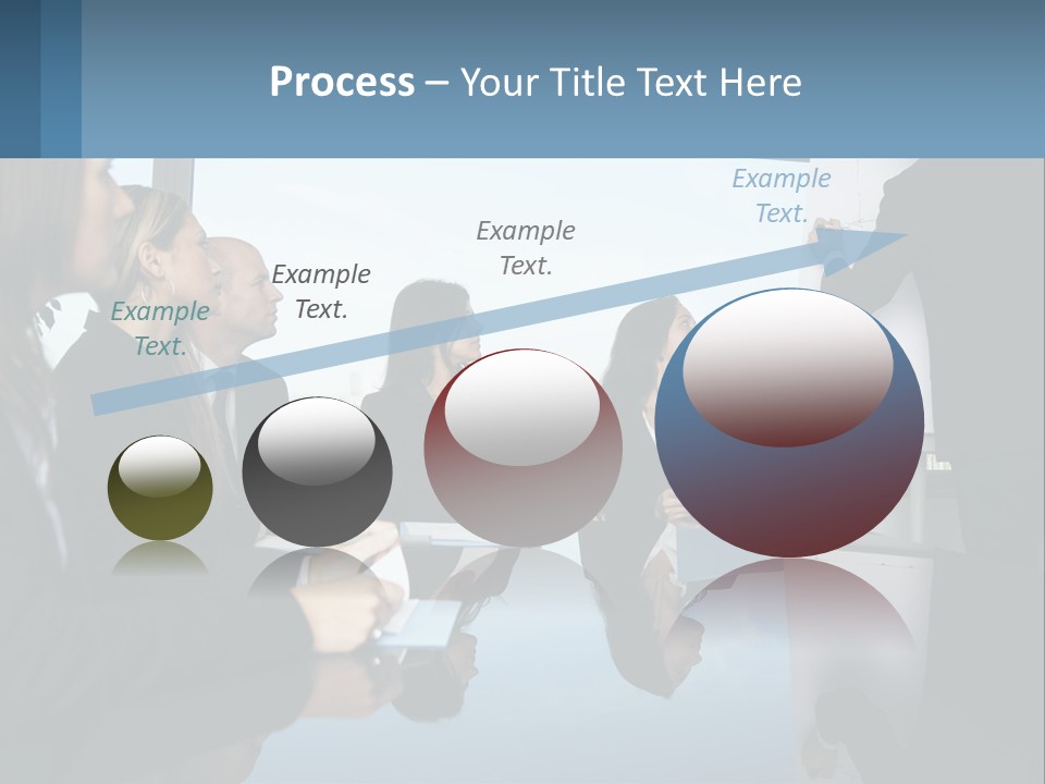 A Group Of Business People Sitting Around A Table PowerPoint Template