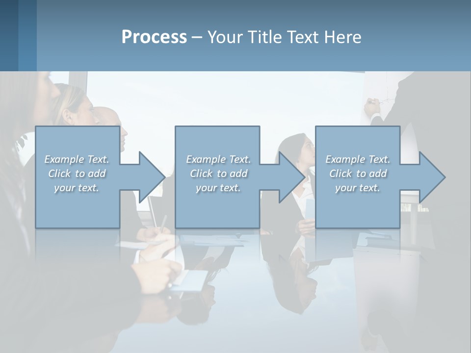A Group Of Business People Sitting Around A Table PowerPoint Template