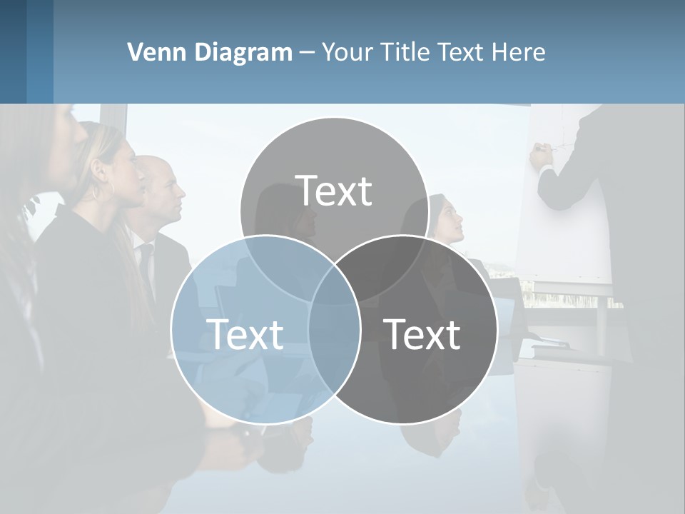 A Group Of Business People Sitting Around A Table PowerPoint Template