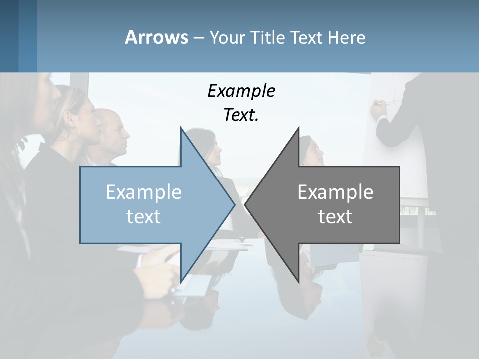 A Group Of Business People Sitting Around A Table PowerPoint Template