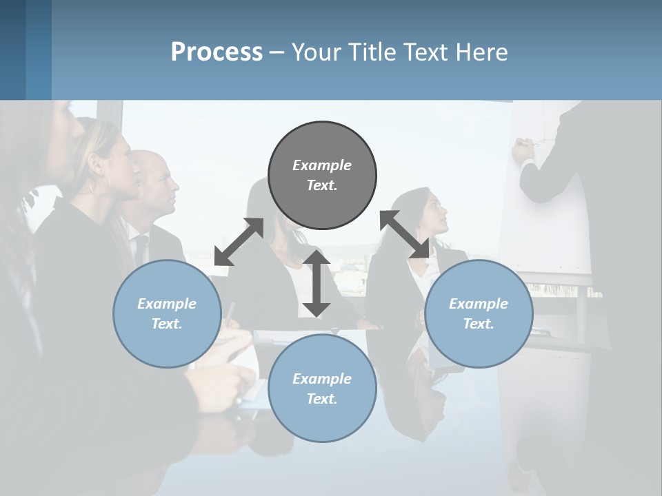 A Group Of Business People Sitting Around A Table PowerPoint Template