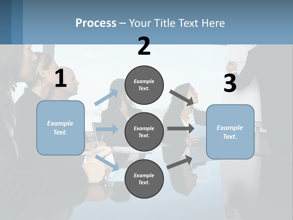 A Group Of Business People Sitting Around A Table PowerPoint Template