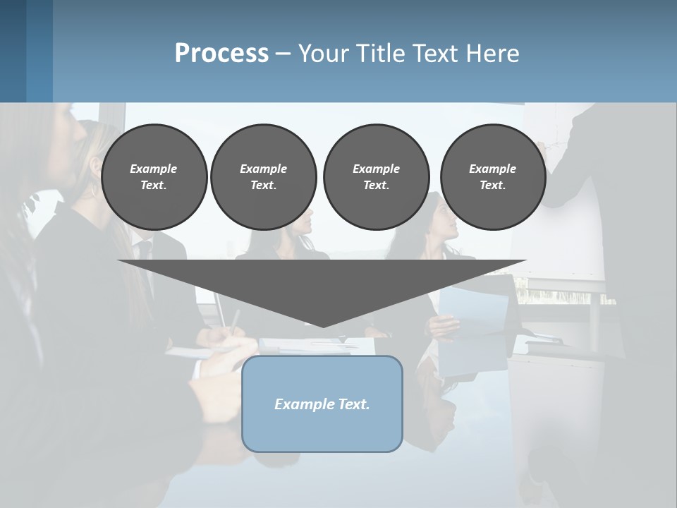 A Group Of Business People Sitting Around A Table PowerPoint Template