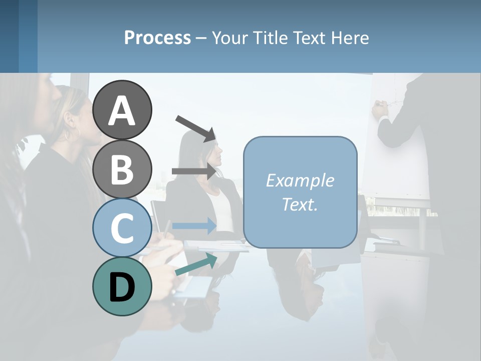A Group Of Business People Sitting Around A Table PowerPoint Template