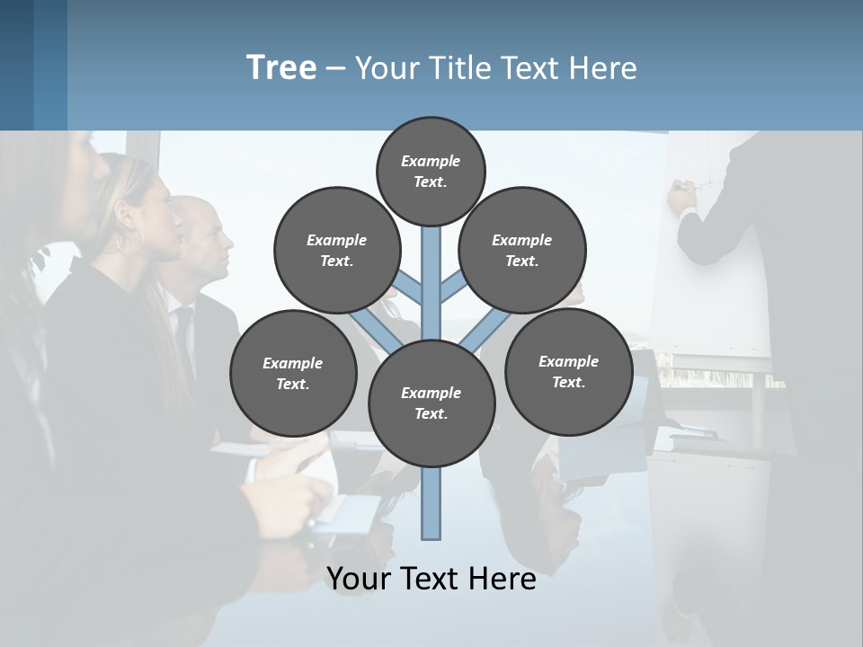 A Group Of Business People Sitting Around A Table PowerPoint Template
