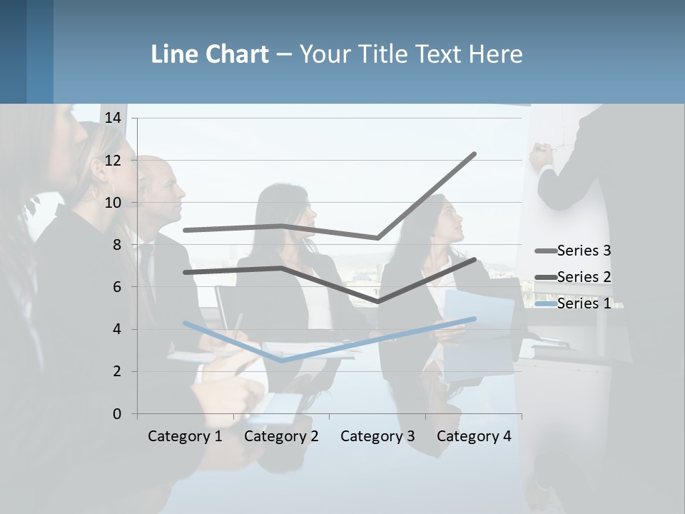 A Group Of Business People Sitting Around A Table PowerPoint Template
