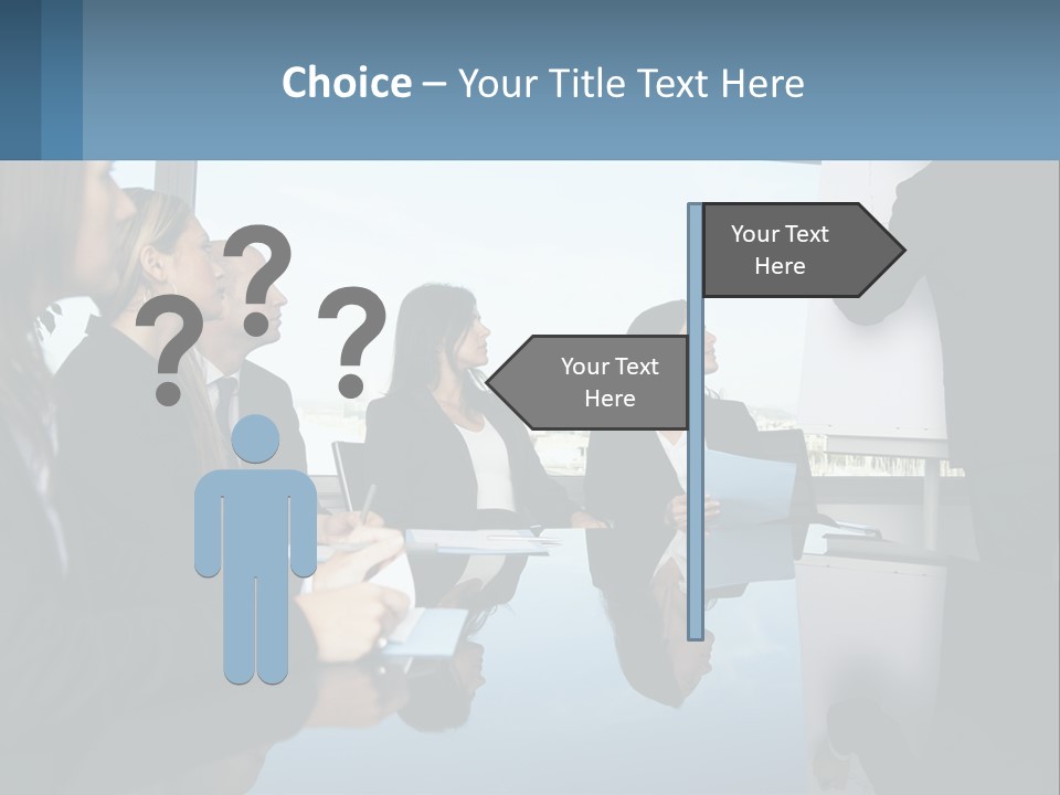 A Group Of Business People Sitting Around A Table PowerPoint Template