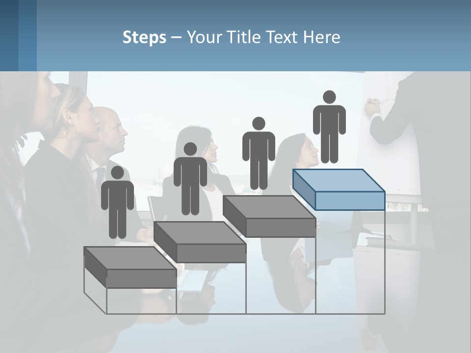 A Group Of Business People Sitting Around A Table PowerPoint Template