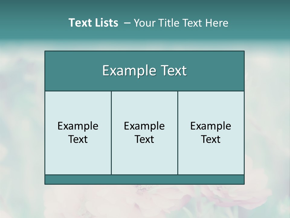 A Bunch Of Pink Flowers On A Green Background PowerPoint Template