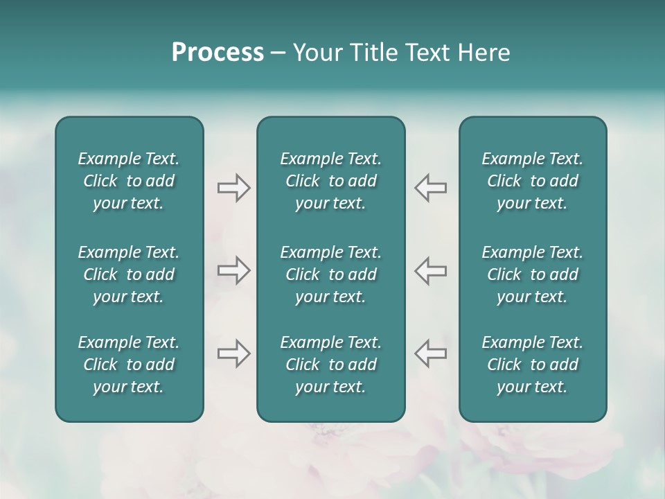 A Bunch Of Pink Flowers On A Green Background PowerPoint Template