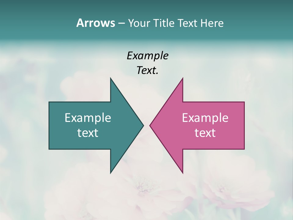 A Bunch Of Pink Flowers On A Green Background PowerPoint Template